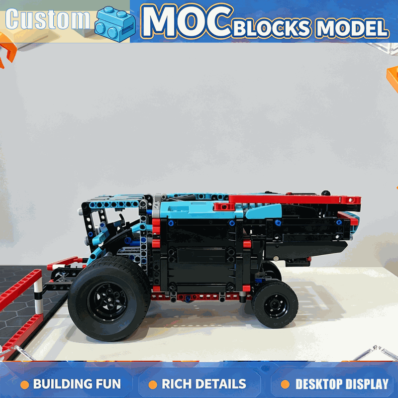Agriculture Farming Education - 556-teiliger MOC Baukasten: Landwirtschaftlicher Mähdrescher, Traktor-Modell,